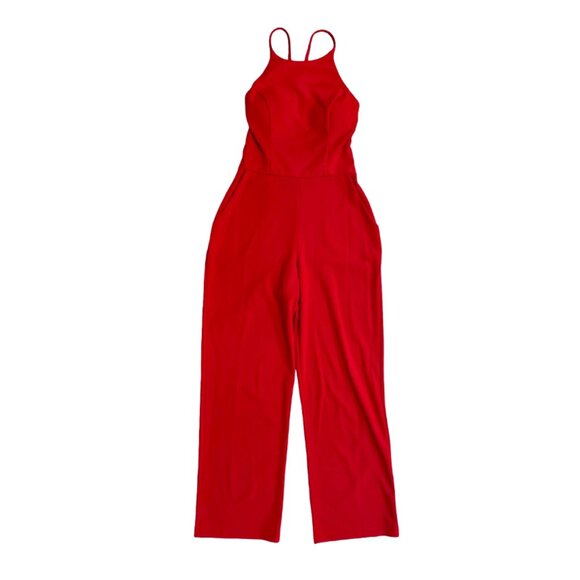 NWT Speechless Lace Back Jumpsuit, Red, Size Medium - Picture 3 of 7